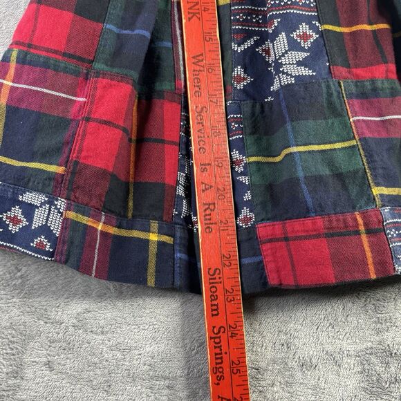 Ralph Lauren Girls Dress 4T Tartan Plaid‎ Patchwork Cotton Red Sleeveless Lined - Picture 13 of 14